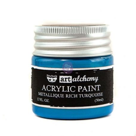 Akril festékek 50 ml, Finnabair - Art Alchemy Acrylic Paint  / Rich Turquoise - Metallique (1 db)