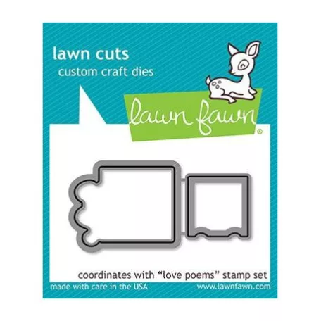 Vágósablon LF2031 bélyegzőhöz LF2168, Custom Craft Die / Love Poems (1 csomag)