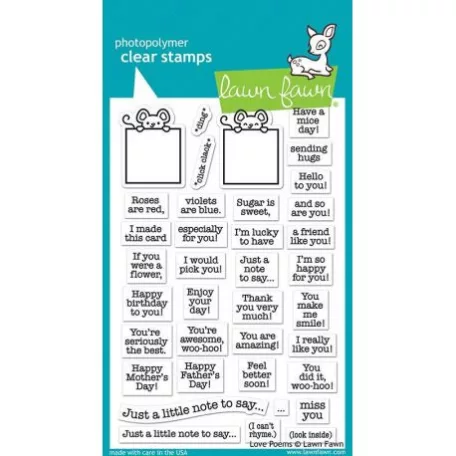 Szilikonbélyegző LF2167, Clear Stamps / Love Poems -  (1 csomag)