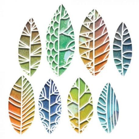 Vágósablon 664431, Sizzix Thinlits Die / Cut Out Leaves - Tim Holtz  (1 csomag)