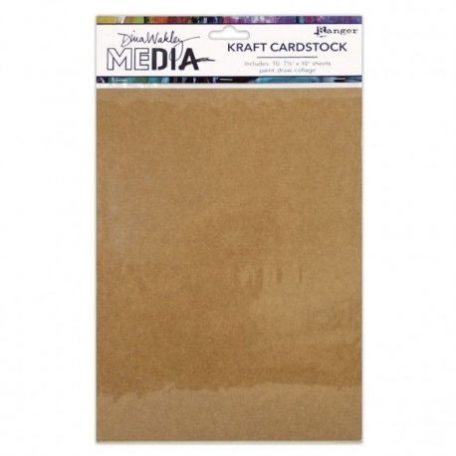 Kreatív papír - 10 ív 7,5x10", Dina Wakley Media / Kraft paper pack -  (10 ív)