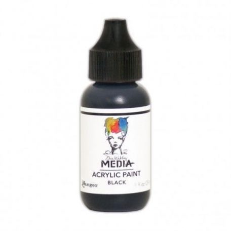 Akrilfesték , Dina Wakley Media / Black - Heavy body acrylic paint (1 csomag)