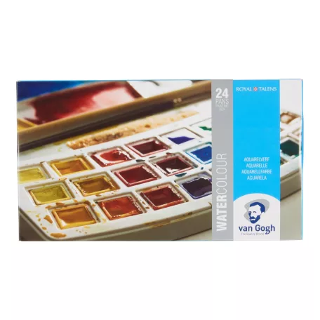 Talens Van Gogh akvarellfesték készlet - 24 db - Watercolour plastic case set (1 csomag)
