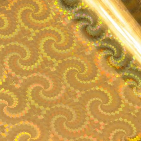 Hőre aktiváló fólia 12.5 cm * 5 m , GoPress and Foil  / Gold Iridescent Spiral Pattern - Heat Activated Foil (1 db)