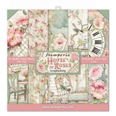   Stamperia Scrapbook papírkészlet 12" (30 cm) - House of Roses - Paper Pack (10 ív)
