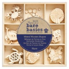   Fa díszítőelem , Bare Basics / Under the Sea - Wooden Shapes (1 csomag)