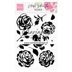   Szilikonbélyegző CS1046, Marianne Design Clear Stamp / Colorful Silhouette - Roses -  (1 db)