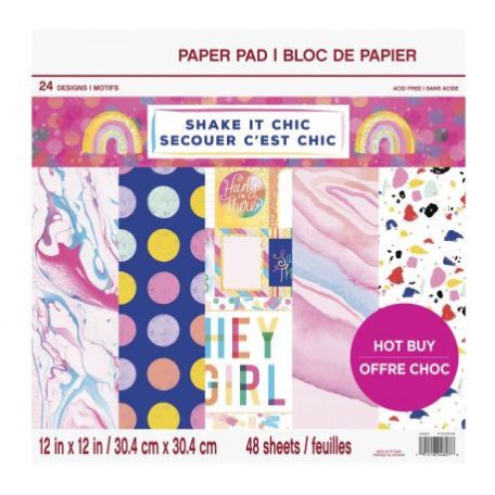 Papírkészlet 12", Craft Smith Paper Pad / Shake it Chic -  (48 lap)