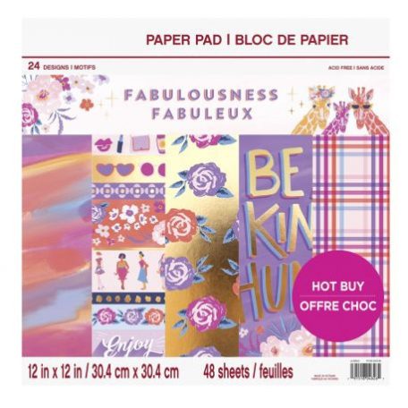 Papírkészlet 12", Craft Smith Paper Pad / Fabulousness -  (48 lap)