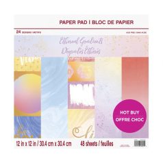   Papírkészlet 12", Craft Smith Paper Pad / Ethereal Gradients -  (48 lap)