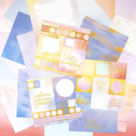 Papírkészlet 12", Craft Smith Paper Pad / Ethereal Gradients -  (48 lap)