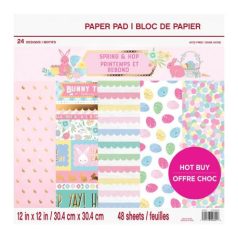  Papírkészlet 12", Craft Smith Paper Pad / Spring & Hop -  (48 lap)