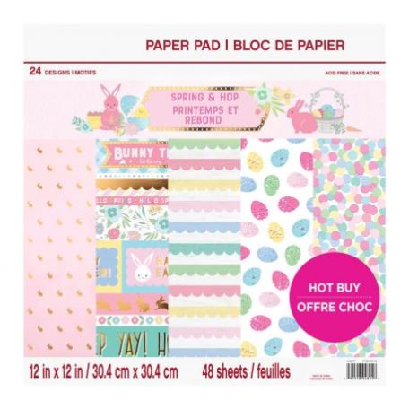Papírkészlet 12", Craft Smith Paper Pad / Spring & Hop -  (48 lap)