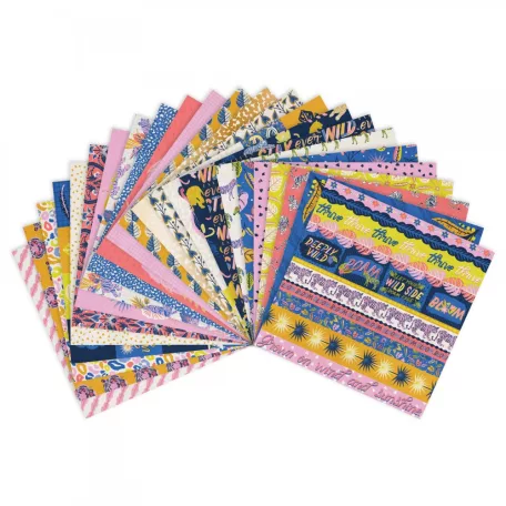 Craft Smith Scrapbook Papírkészlet 12"(30 cm) Paint Bloomin' WildPaper Pad (48 lap)