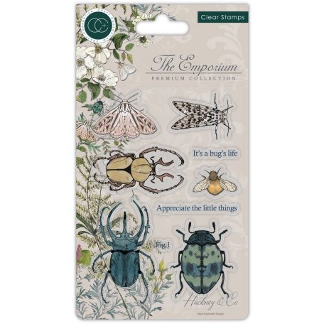 Szilikonbélyegző , Craft Consortium The Emporium / Beetles - Clear Stamps (1 db)