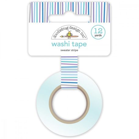 Dekorációs ragasztószalag , Doodlebug Design Winter Wonderland / Sweater Stripe - Washi Tape (1 db)