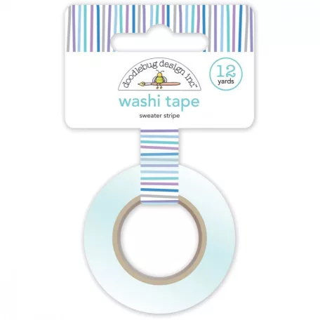 Dekorációs ragasztószalag , Doodlebug Design Winter Wonderland / Sweater Stripe - Washi Tape (1 db)