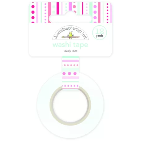 Dekorációs ragasztószalag , Doodlebug Design Love Notes / Lovely Lines - Washi Tape (1 db)