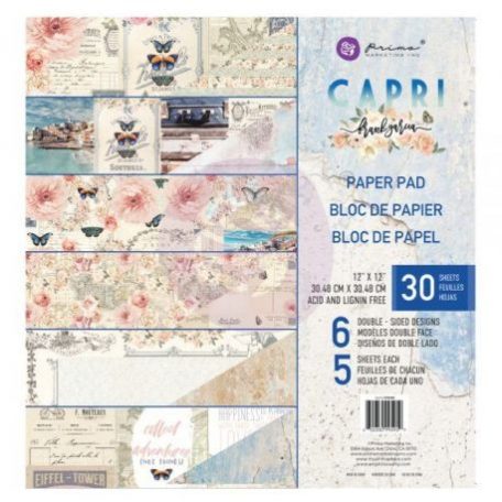 Papírkészlet 12", Prima Marketing Capri / 12x12 Inch Paper Pad -  (1 csomag)