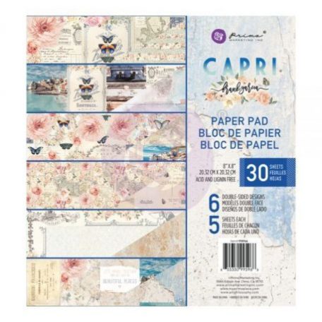 Papírkészlet 8", Prima Marketing Capri / 8x8 Paper Pad -  (1 csomag)