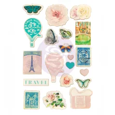   Prima Marketing fa díszítőelem - Capri - Wood Embellishments (1 csomag)