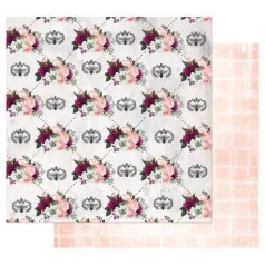   Scrapbook papír 12", Prima Marketing Pretty Mosaic / Queen Bee - fóliázott részletek (1 ív)