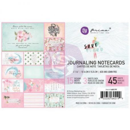 Komment kártya , Prima Marketing Surfboard / 4x6 Journaling Cards -  (1 csomag)