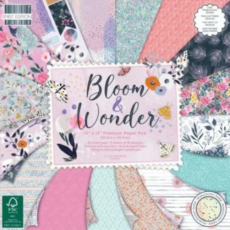 Papírkészlet 12", First Edition Paper Pad  / Bloom and Wonder -  (48 lap)