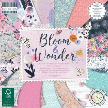 Papírkészlet 6", First Edition Paper Pad  / Bloom and Wonder -  (48 lap)