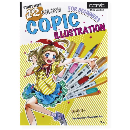 Copic Ciao alkoholos marker készlet + Könyv - Book Start with 12 colors English - Angol nyelvű (1 csomag)