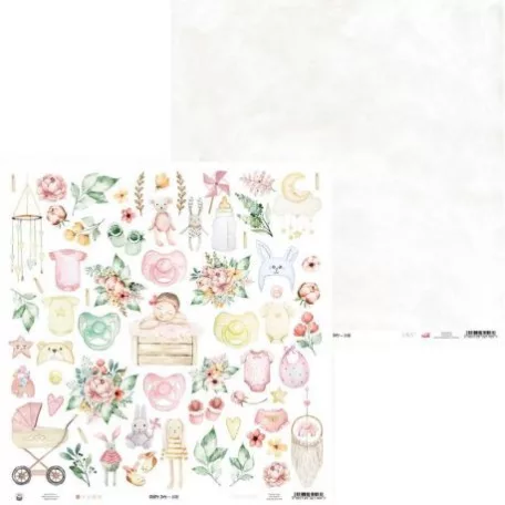Scrapbook papír 12x12, Piatek13 Paper / Paper Baby Joy 07a -  (1 lap)