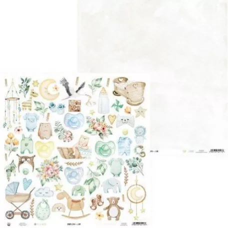 Scrapbook papír 12x12, Piatek13 Paper / Paper Baby Joy 07b -  (1 lap)