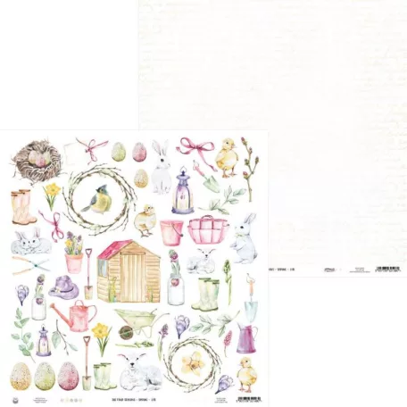 Scrapbook papír 12x12, Piatek13 Paper / Paper The Four Seasons - Spring 07b -  (1 lap)