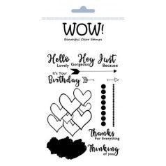  Szilikonbélyegző , Wow! Clear Stamp Set / Hello Lovely (by Marion Emberson) -  (1 csomag)