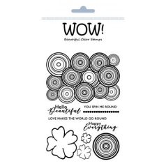   Szilikonbélyegző , Wow! Clear Stamp Set / Round & Round (by Marion Emberson) -  (1 csomag)