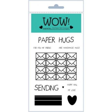 Szilikonbélyegző , Wow! Clear Stamp Set / Paper Hugs (by Ashlee McGregor) -  (1 csomag)