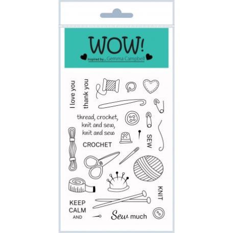Szilikonbélyegző , Wow! Clear Stamp Set / Simply Sew (by Gemma Campbell) -  (1 csomag)