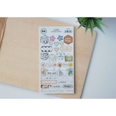 Chipboard matrica , Studio Forty paper set / GAIA (1 csomag)