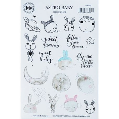 Matrica , Studio Forty Sticker / Astro baby -  (1 ív)