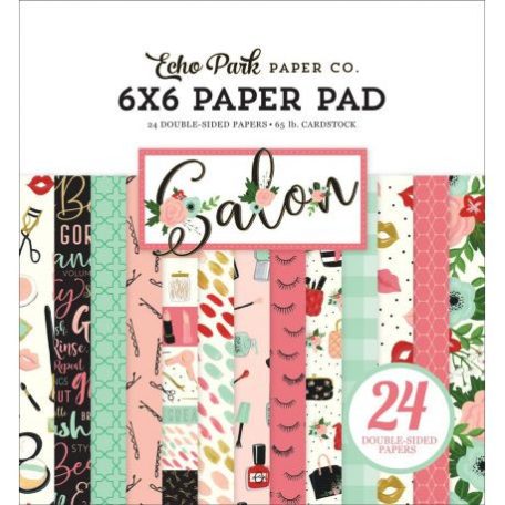 Papírkészlet 6", Echo Park Salon / Paper Pads - Kétoldalas (24 lap)