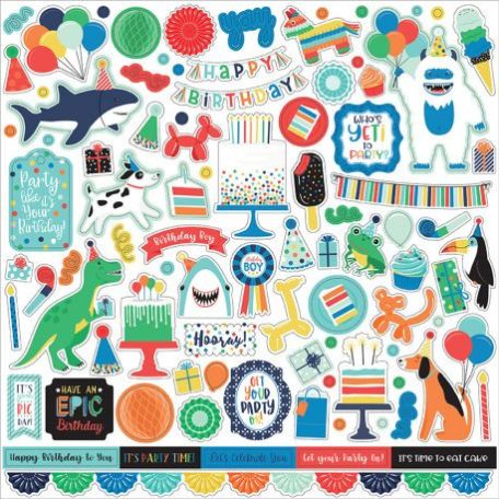 Matrica 12", Echo Park It's Your Birthday Boy / Element Sticker -  (1 ív)