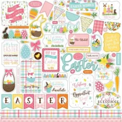   Matrica 12", Echo Park I Love Easter / Element Sticker -  (1 ív)