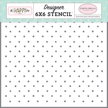 Stencil 6", Carta Bella Oh Happy Day / So Happy Dot (1 db)
