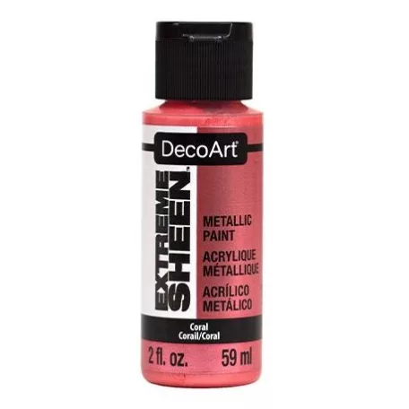 Akril festék - metál 59ml, Coral / DecoArt Extreme Sheen® (1 db)