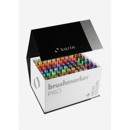 Ecsetfilc készlet 75 db, Karin Brushmarker PRO / Mega Box PLUS 72 colors + 3 blenders set -  (1 csomag)