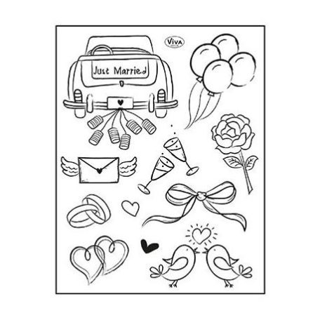 Szilikonbélyegző , ViVa Clear Stamp / Just Married -  (1 csomag)