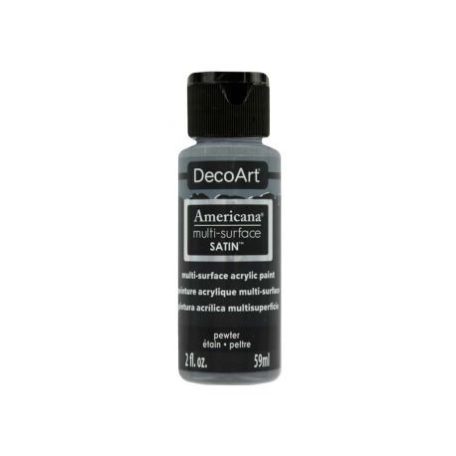 Akrilfesték - selyemfényű 59ml - Pewter - DecoArt Americana® Multi-Surface Satin (1 db)