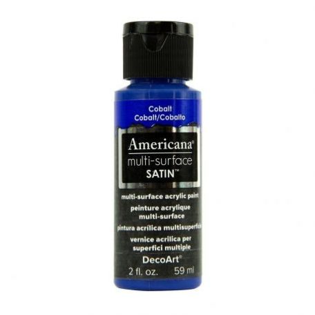 Akrilfesték - selyemfényű 59ml - Cobalt - DecoArt Americana® Multi-Surface Satin (1 db)
