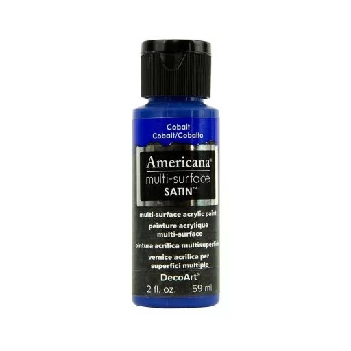Akrilfesték - selyemfényű 59ml - Cobalt - DecoArt Americana® Multi-Surface Satin (1 db)