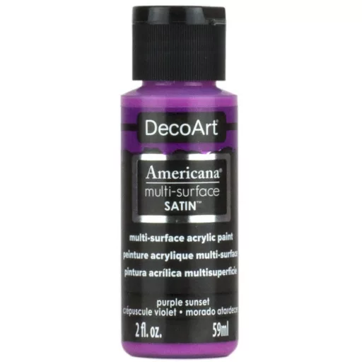 Akrilfesték - selyemfényű 59ml - Purple Sunset - DecoArt Americana® Multi-Surface Satin - (1 db)